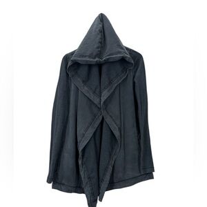 Lululemon Blissed Out Wrap Open Front Waterfall Hoodie Dark Heather Gray size 4